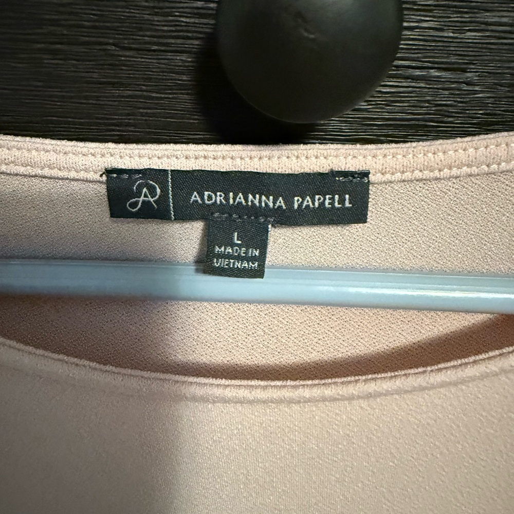 Adrianna Papell Dusty Pink Clip Dot Short Sleeve Blouse-Brand New Never Worn - Picture 5 of 7